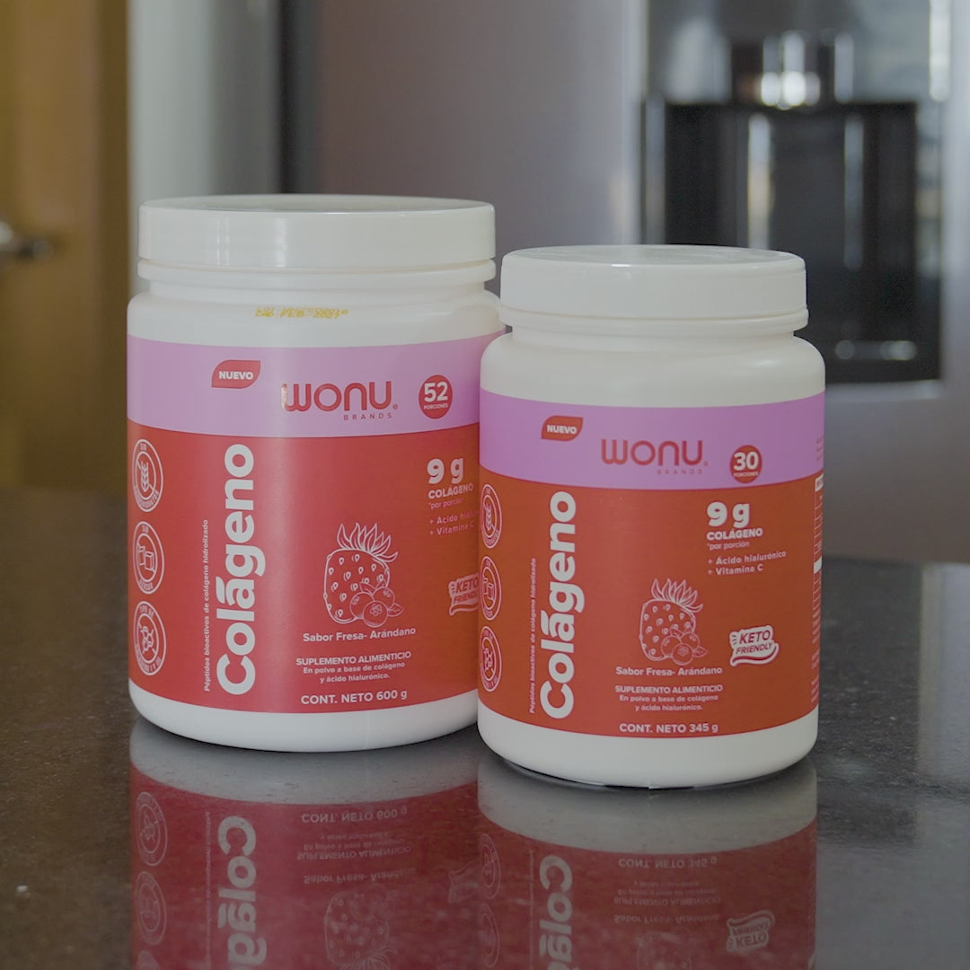 Colágeno Hidrolizado Fresa Arándano- 9g de Colágeno, Ácido Hialurónico y Vitamina C