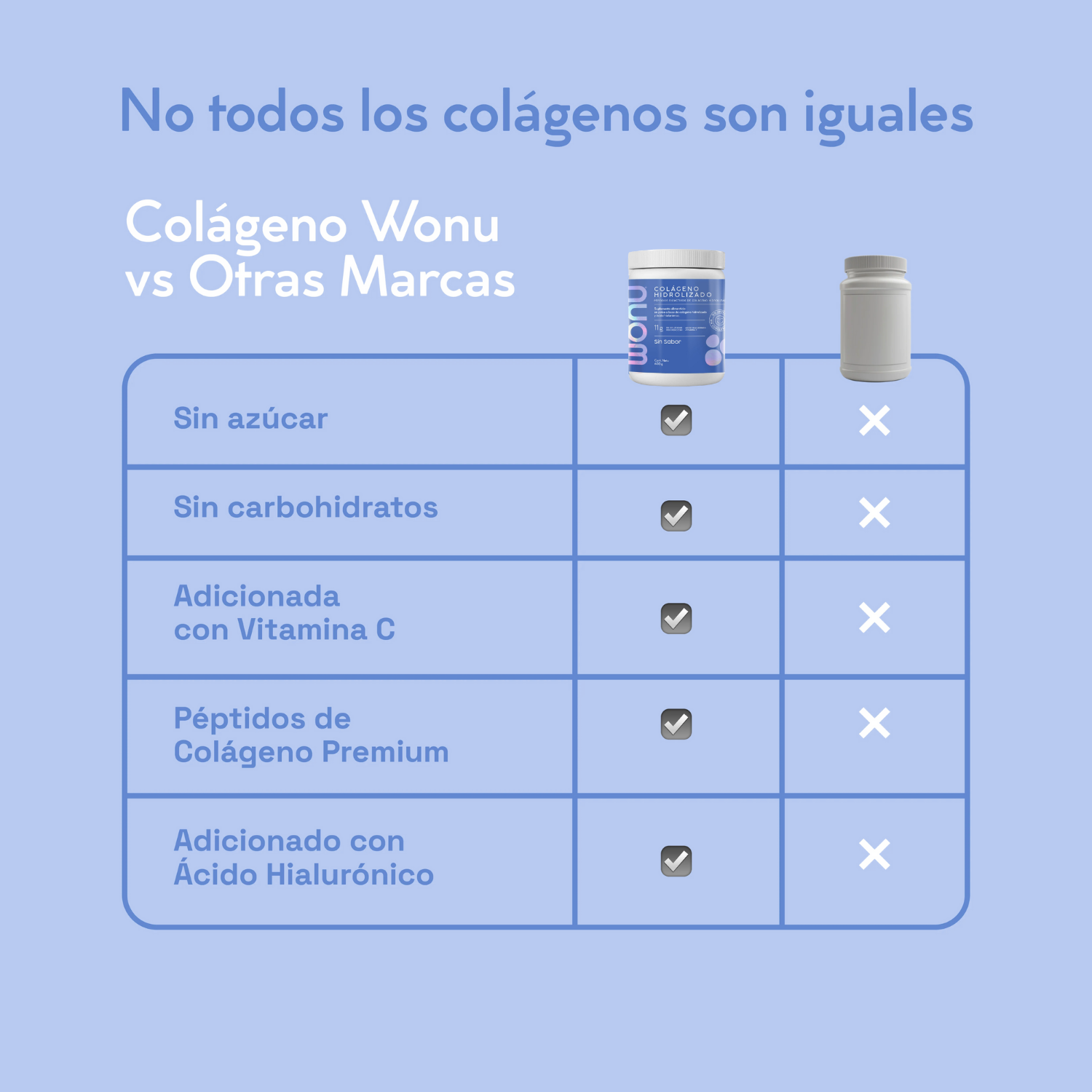 Colágeno Hidrolizado Natural - 11g de Colágeno con Ácido Hialurónico y Vitamina C