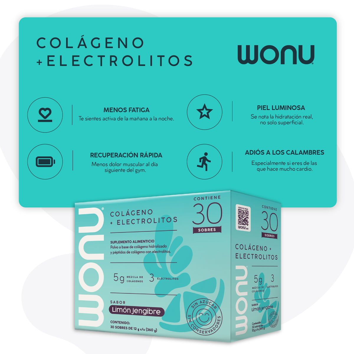 Colágeno + Electrolitos Limón Jengibre
