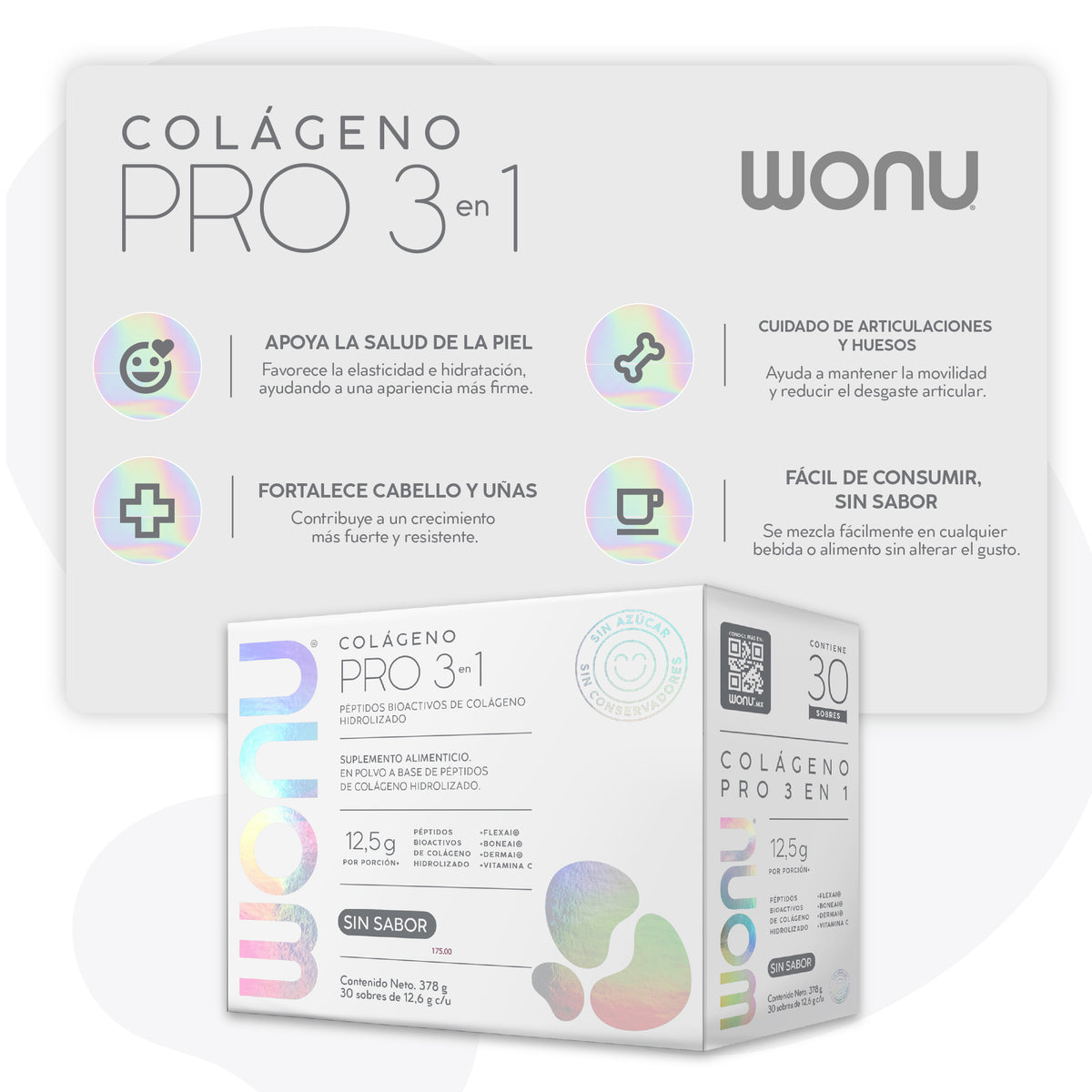 Colágeno PRO 3 en 1 Sin Sabor Sticks